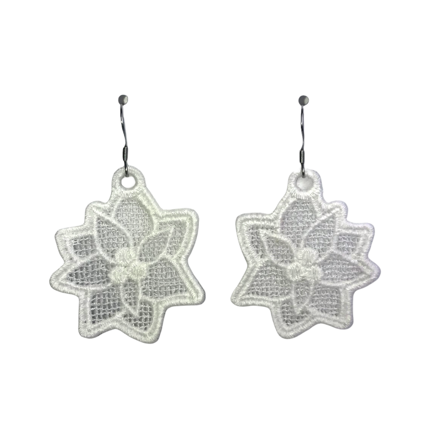 White Flower Earring