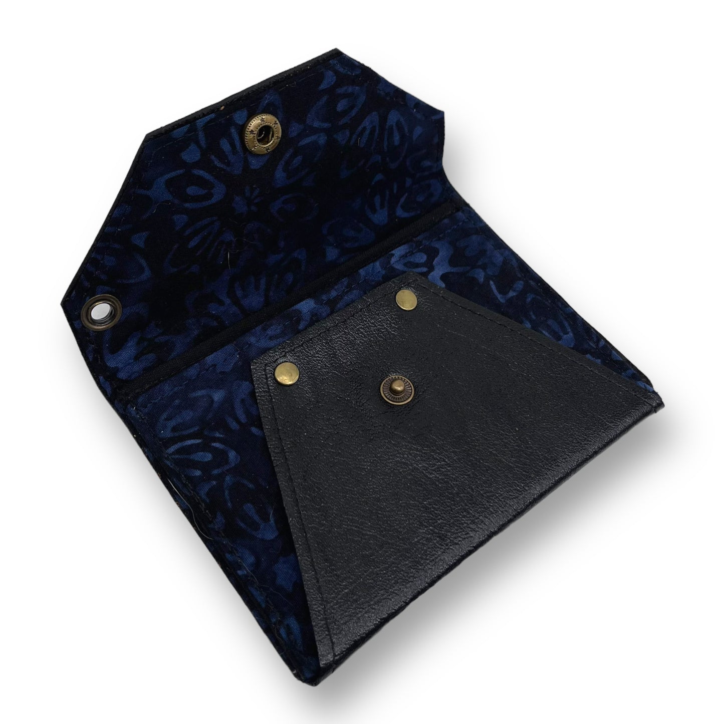 Black & Blue Envelope Leather Wallet